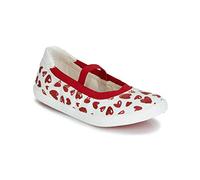 Geox J Kilwi Girl J Geschlossene Ballerinas, Weiß (White/Red C0050), 36 EU