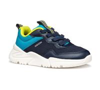 Geox J Loftus Boy C Sneaker, Navy/Turquoise, 38 EU