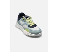 Geox J Loftus Boy E Sneaker, White/Sage, 30 EU