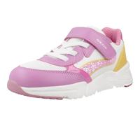 Geox J Loftus Girl A Sneaker, Dk Pink/Yellow, 27 EU