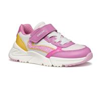 Geox J Loftus Girl A Sneaker, Dk Pink/Yellow, 30 EU