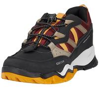 Geox J MONTRACK Boy B ABX Sneaker, Black/Bordeaux, 33 EU