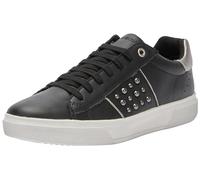 Geox J NETTUNO Girl B Sneaker, Black/DK Silver, 29 EU