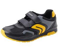 Geox J Pavel A Sneaker, Black/Yellow, 24 EU