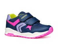 Geox J Pavel Girl A Sneaker, Navy/Fluo Fuchsia, 24 EU