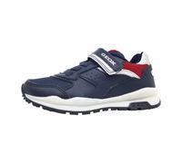 Geox J Pavel A Sneaker, Navy/DK RED, 30 EU