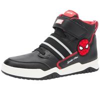 Geox J Perth Boy D Sneaker, Black/RED, 32 EU