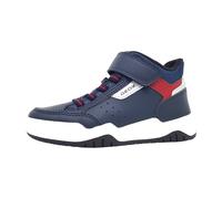 Geox J Perth Boy B Sneaker, Navy/RED, 36 EU