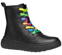 Geox J PHAOLAE Girl Ankle Boot, Black/Multicolor, 36 EU