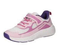 Sneaker GEOX "J PRO-RAN GIRL", Damen, Gr. 32, pink, weiß, Synthetik, Textil, Mesh, kontrastfarbene Details, Schuhe Sneaker, Slipper mit Klettverschluss, Größenschablone zum Download (21041843-32) pink