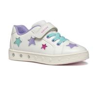 Geox J Skylin Girl B Sneaker, White/Multicolor, 30 EU