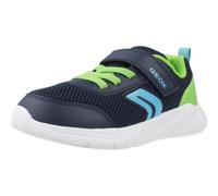 Geox J SPRINTYE Boy Sneaker, Navy/Lime, 38 EU