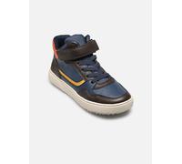 Geox J THELEVEN Boy Sneaker, Brown/Navy, 36 EU