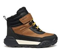 Winterboots GEOX "J TREKKYUP BOY B ABX", Mädchen, Gr. 35, schwarz (hellbraun, schwarz), Synthetik, Textil, Schuhe, Freizeitstiefel mit Warmfutter, Größenschablone zum Download (63121224-35) hellbraun,