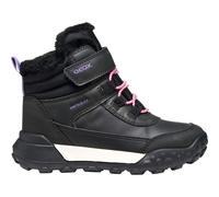 Winterboots GEOX "J TREKKYUP GIRL B AB", Mädchen, Gr. 31, schwarz (schwarz, lila), Synthetik, Textil, Schuhe, Freizeitstiefel, Boots mit Warmfutter, Größenschablone zum Download (39165156-31) schwarz,
