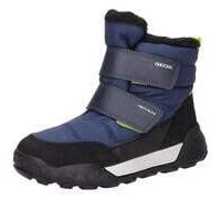 Winterstiefel GEOX "J TREKKYUP BOY B ABX", Kinder, Gr. 34, bunt (navy, limette), Textil, Synthetik, sportlich, Schuhe, Klettstiefel mit Warmfutter, Größenschablone zum Download (42066231-34) navy, lim