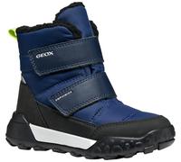 Snowboots GEOX "Geox Stiefel Lederimitat/Textil", Kinder, Gr. 36, navy, lime, Lederimitat, Textil, casual, Schuhe (65524212-36) navy, lime
