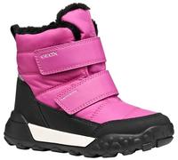 Winterboots GEOX "J TREKKYUP GIRL B AB", Kinder, Gr. 34, schwarz (pink, schwarz), Synthetik, Textil, Schuhe, Klettstiefel mit Warmfutter, Größenschablone zum Download (82217436-34) pink, schwarz