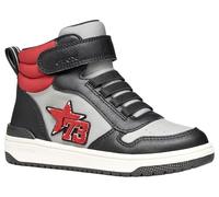 Geox J WASHIBA Boy Sneaker, Grey/Black, 33 EU