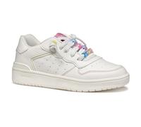 Geox Sneaker J Washiba Mädchen Lederimitat/Textil Weiß/Pink Gr. 29