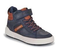 Geox J WEEMBLE Boy A Sneaker, Navy/Cognac, 30 EU