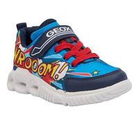 Geox J WROOM Boy D Sneaker, Royal/Red, 32 EU