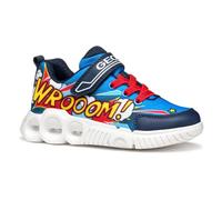 Geox J WROOM Boy D Sneaker, Royal/Red, 35 EU