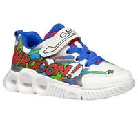 Geox J WROOM Boy D Sneaker, White/Royal, 36 EU