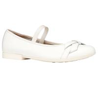 Geox JR PLIE' A Ballet Flat, White, 30 EU