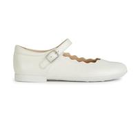 Geox JR PLIE' C Ballet Flat, White, 28 EU
