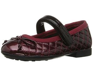 Geox JR PLIE' D, Mädchen Knöchelriemchen Ballerinas, Rot (DK RED/BLACKC0100), 31 EU (12.5 Kinder UK)