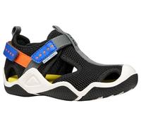 Geox JR Wader A Sandal, Black/ORANGE, 39 EU