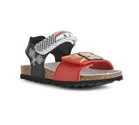 Geox Jungen B Chalki Boy Sandalen, Red Black, 23 EU