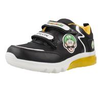 Geox J CIBERDRON Boy I Sneaker, Black/Yellow, 33 EU