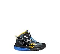 Sneaker GEOX "J CIBERDRON BOY Blinkschuh", Kinder, Gr. 29, schwarz (schwarz, gelb), Lederimitat, Textil, sportlich, Schuhe, Schnürboots, Blinkschuh mit cooler Blinkfunktion (61064830-29) schwarz, gelb