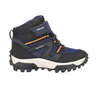 Winterboots GEOX "J HIMALAYA BOY B ABX", Mädchen, Gr. 35, navy, orange, Synthetik, Textil, kontrastfarbene Details, Schuhe, Snowboots, Klettstiefel mit Warmfutter, Größenschablone zum Download, Topsel
