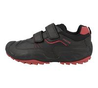 Geox Jungen J New Savage Boy A Schuhe, Black Red, 25 EU