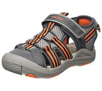 Geox Jungen JR Kyle A Geschlossene Sandalen, Grau (Grey/Orange C0036)