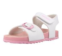 Geox Jungen Mädchen B CHALKI Girl Sandal, White/PINK, 26 EU