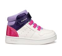 Geox Jungen Mädchen B ECLYPER Girl Sneaker, White/Lavender, 26 EU