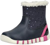 Stiefelette GEOX "Geox Stiefelette Lederimitat", Mädchen, Gr. 25, blau (navy, pink), Lederimitat, Schuhe (62416147-25) navy, pink