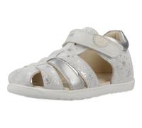 Geox Jungen Mädchen B MACCHIA Gir Sandal, White/Silver, 25 EU