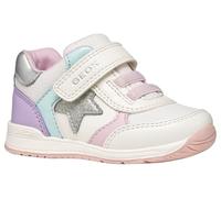 Geox Jungen Mädchen B RISHON Girl A Sneaker, Off White/Lilac, 26 EU