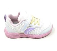Geox Jungen Mädchen B SPRINTYE Girl D Sneaker, White/PINK, 27 EU