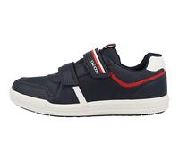 Geox J Arzach Boy Sneaker, Navy/RED, 28 EU