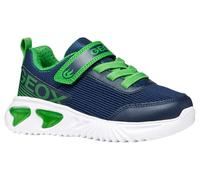 Sneaker GEOX "J ASSISTER BOY", Damen, Gr. 25, navy, hellgrün, Lederimitat, Textil, Schuhe Sneaker, Klettschuh mit Blinkfunktion, Größenschablone zum Download (51629326-25) navy, hellgrün