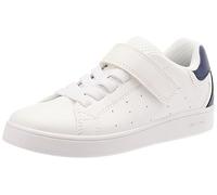 Geox J ECLYPER Boy A Sneaker, White/Navy, 28 EU