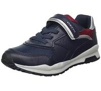 Geox J Pavel A Sneaker, Navy/DK RED, 29 EU