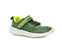 Barfußschuh GEOX "J FOOT-RUN BOY", Jungen, Gr. 24, blau, grün, Textil, Schuhe Barfußschuh, Klettschuh mit Logo, Größenschablone zum Download (84550841-24) blau, grün