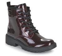 Geox J Casey Girl Ankle Boot, DK Burgundy/Black, 31 EU